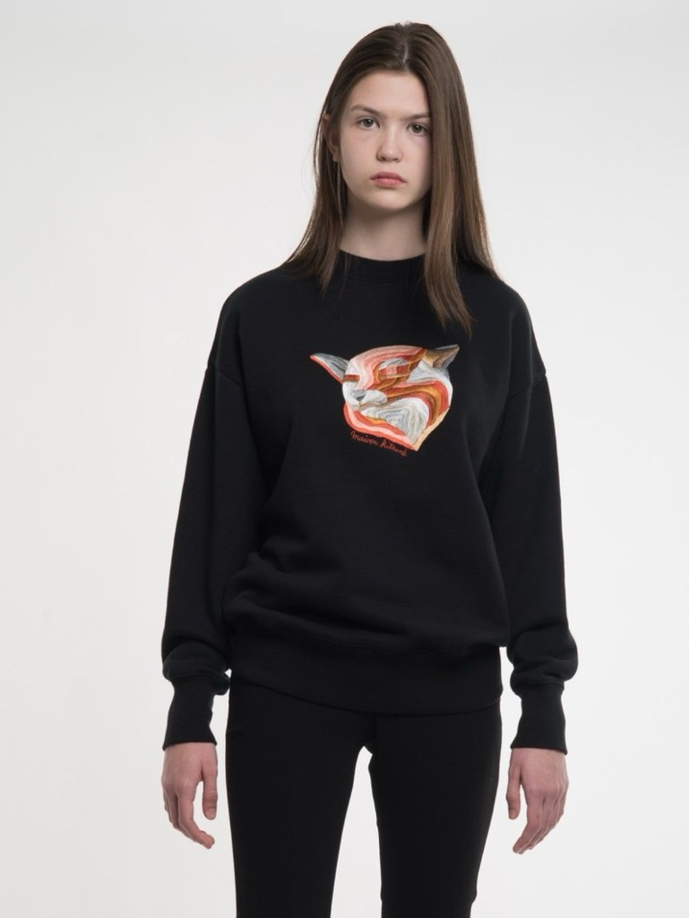 Maison Kitsuné Ines Longevial embroidered sweatshirt - Small